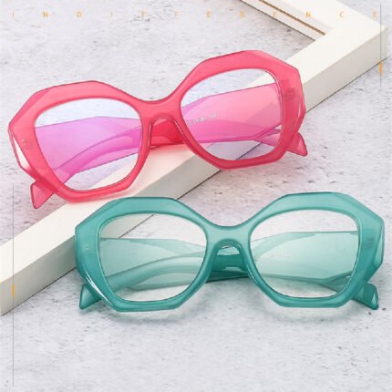 Polygonal Candy Color Fresh Fashionable Eyeglass Frame